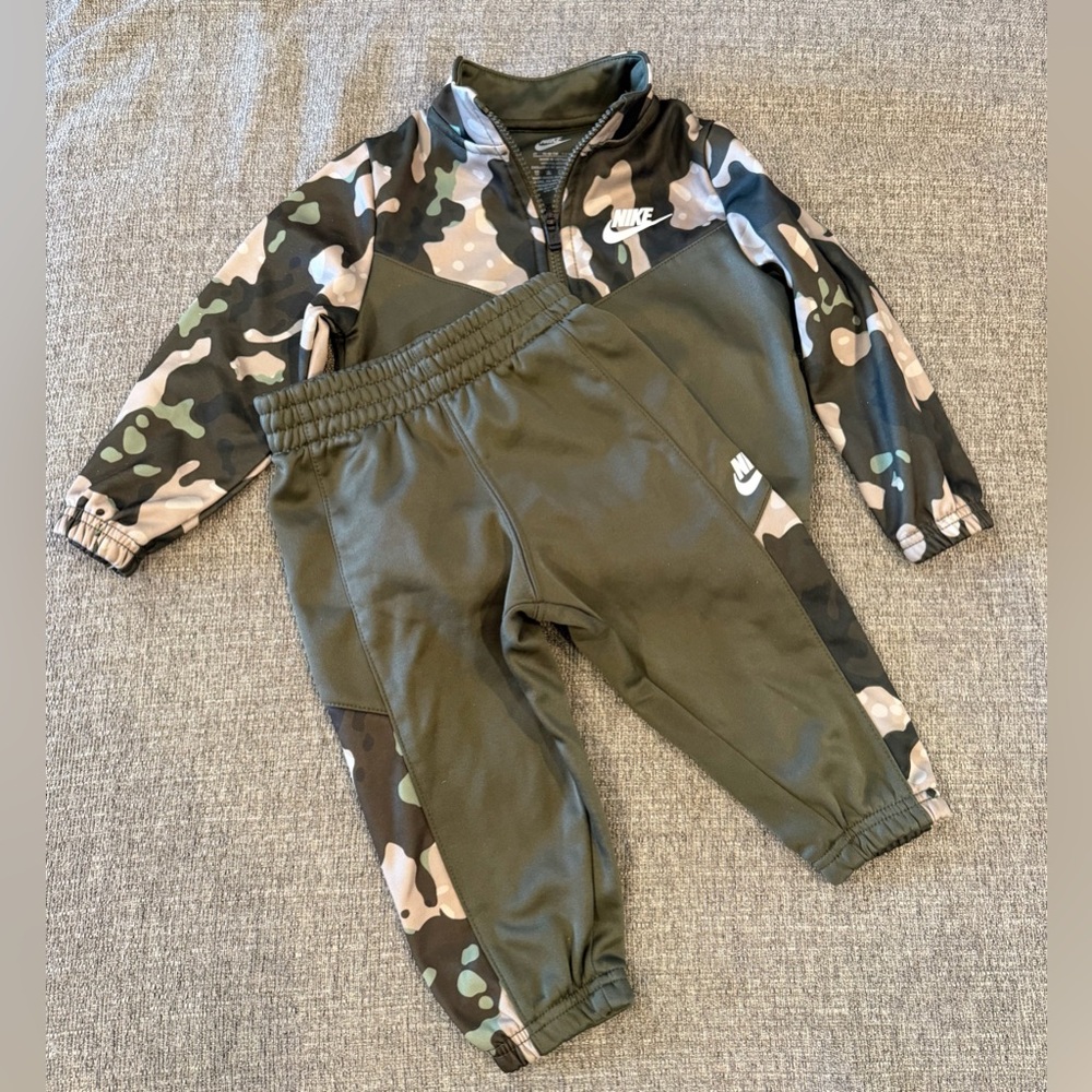 Nike Kids Olive Green Camo Track Set – Jacket & Joggers
